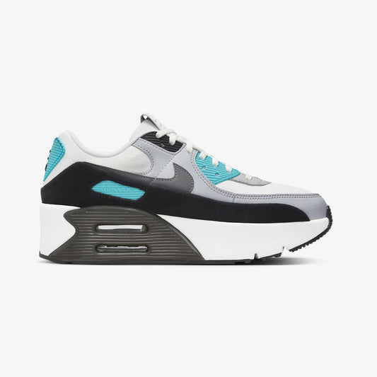 WMN'S AIR MAX 90 LV8 'SUMMIT WHITE/SMOKE GREY-WOLF GREY-BLACK'