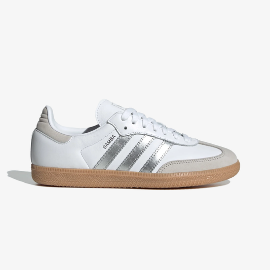 ADIDAS ORIGINALS | SAMBA OG { CLOUD WHITE/SILVER METALLIC/GREY ONE