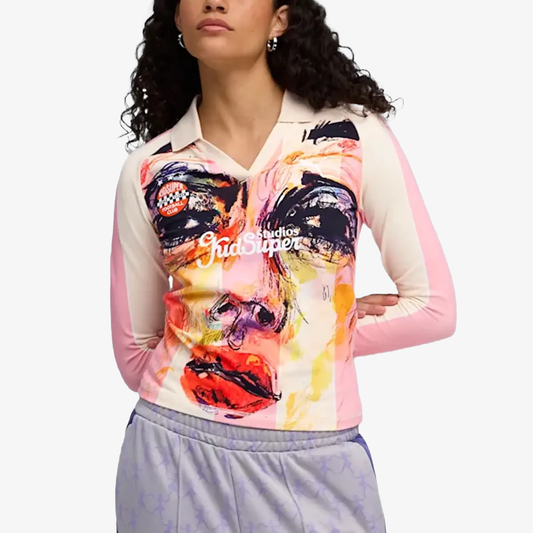 PUMA | x KIDSUPER LONG SLEEVE JERSEY { POISED PINK-AOP