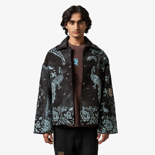 F A R A K | SAPPHIRE HANDMADE JACKET { BLACK