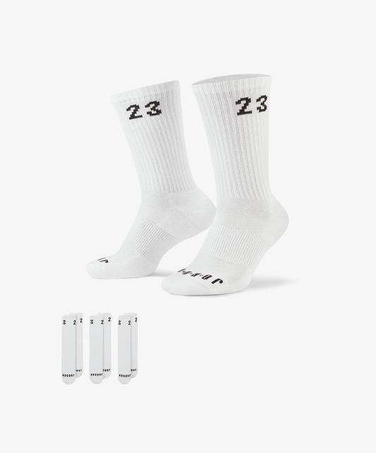 Jordan | CREW SOCKS (3 PAIRS) { WHITE