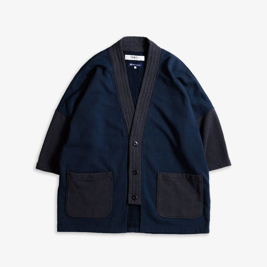 SWEAT S/S CARDIGAN 'NAVY'