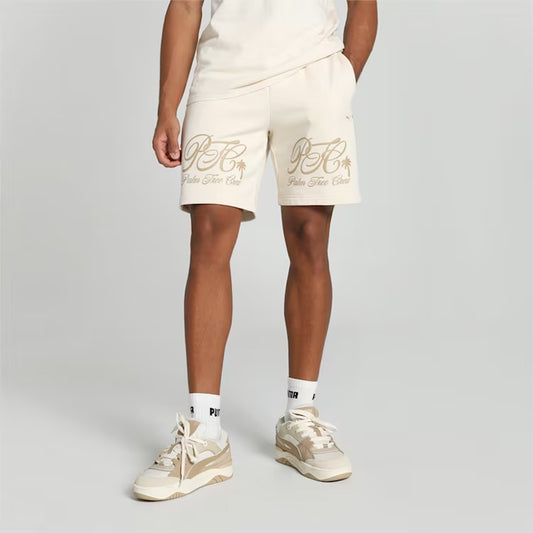 X PALM TREE CREW RELAXED FIT SHORTS 'ALPINE SNOW'