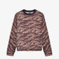 ALMOST GODS | EMBERSTRIPE CAMOUFLAGE BOXY SWEATSHIRT { CLAY