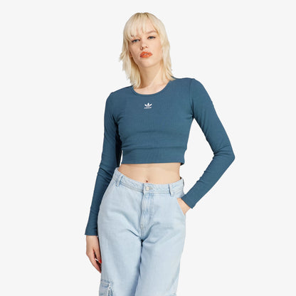 Adidas Originals | ESSENTIALS RIB LONG SLEEVE TEE  { ARCTIC NIGHT