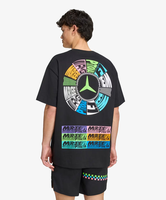 ADIDAS | MERCEDES - AMG PETRONAS FORMULA 1 TEAM LIGHTS ON TEE { BLACK