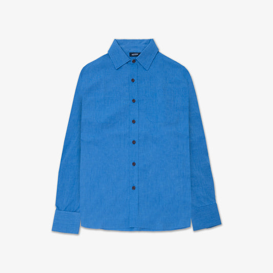 SUPERKICKS | NOSTALGIC F/S SHIRT { BLUE/BLUE