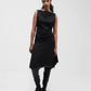 ALMOST GODS | ASSYMETRIC LAYERED KNIT DRESS { BLACK