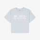 SPORTY & RICH | BE NICE CROPPED T-SHIRT { BABY BLUE/WHITE