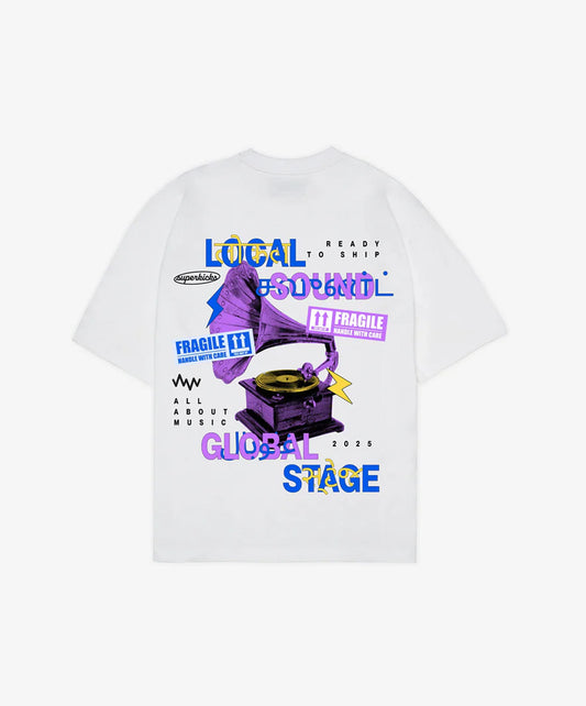 SUPERKICKS | SUPERKICKS x ALL ABOUT MUSIC { READY TO SHIP TEE - WHITE