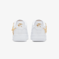 Nike | AIR FORCE 1 { WHITE/WHITE-METALLIC GOLD-FLT GOLD