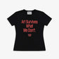 STRANGE | ART BABY TEE { BLACK/RED