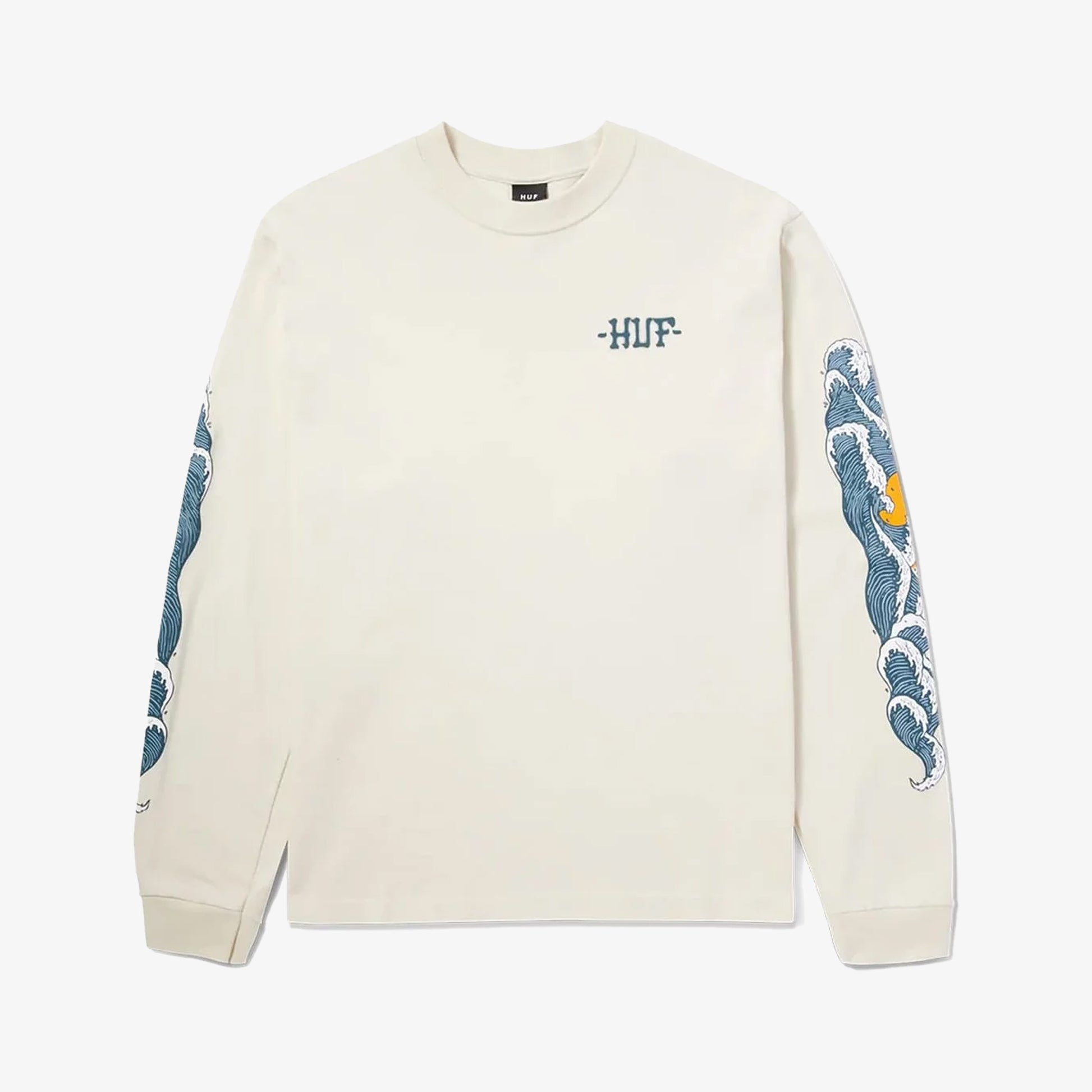 HUF ROGUE WAVE LONG SLEEVE T-SHIRT BONE – Superkicks