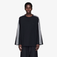 Y-3 | LONG SLEEVE TEE 3-STRIPES { BLACK