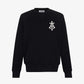 ALMOST GODS | ALPHA CROSS HAND EMBROIDERED AARI SWEATSHIRT { BLACK