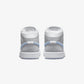 JORDAN | AIR JORDAN 1 MID { WHITE/ALUMINUM-WOLF GREY