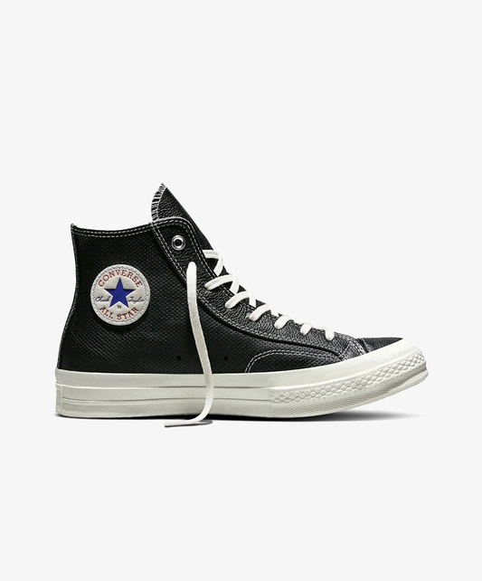 Converse | CHUCK 70 PERFORATED LEATHER { BLACK/BLUE/RED