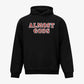 ALMOST GODS | HAND EMBROIDERED KARDANA LOGO HOODIE { BLACK