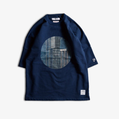 FDMTL | PRINTED BORO SWEAT TEE  { BLUE