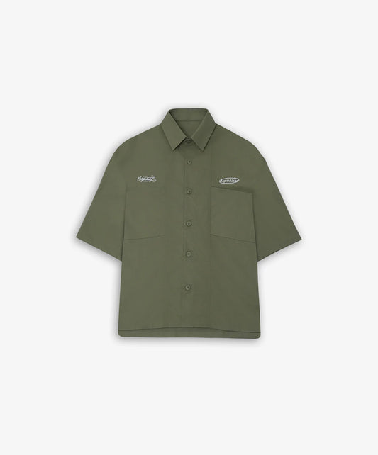 SUPERKICKS | BOWLING SHIRT { OLIVE