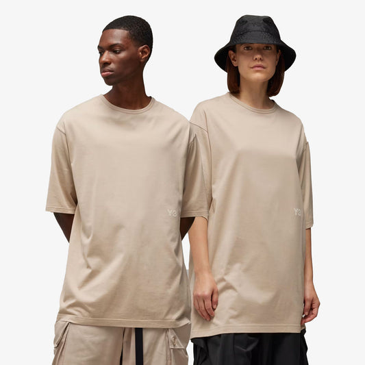 Y-3 | BOXY SHORT SLEEVE TEE { CLAY BROWN