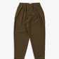 UNIVERSAL WORKS | COMFORT MOLESKIN PLEATED TRACK PANT { KHAKI