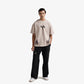 F A R A K | BARAAT BLOCK PRINTED TSHIRT { BEIGE BROWN