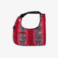 THAELY | RED SNAKESKIN CONVERTIBLE VEST TOTE { RED/BLACK