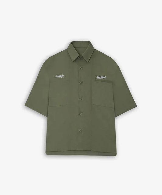 SUPERKICKS | BOWLING SHIRT { OLIVE