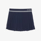SPORTY & RICH | ABIGAIL PLEATED SKIRT { NAVY/OFF WHITE