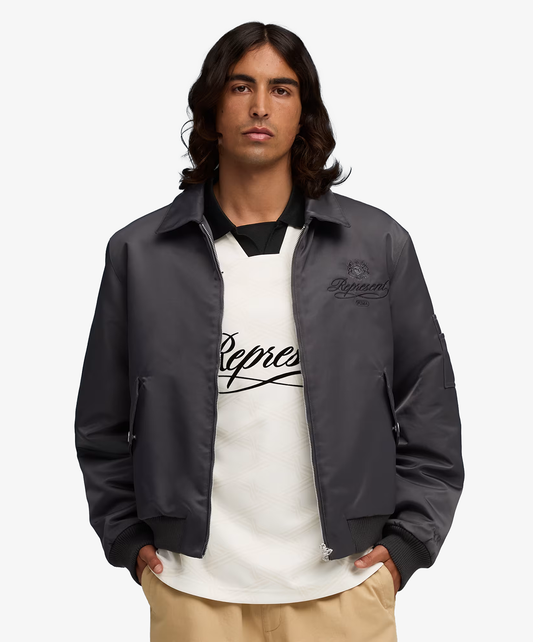 PUMA | x REPRESENT PADDED BOMBER JACKET { FLAT DARK GRAY