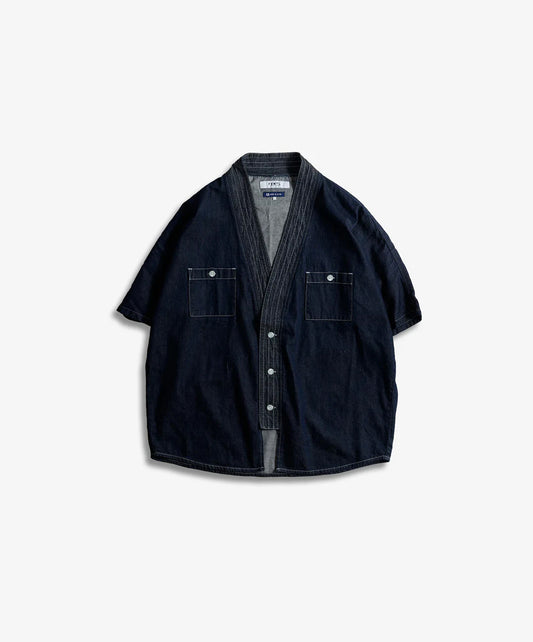 FDMTL | DENIM HAORI S/S SHIRT RINSE { INDIGO