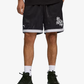 PUMA | SWISH N' INK ABOVE-KNEE 7" BASKETBALL SHORTS { BLACK-AOP