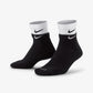 NIKE | EVERYDAY PLUS CUSHIONED TRAINING ANKLE SOCKS { BLACK/WHITE/BLACK