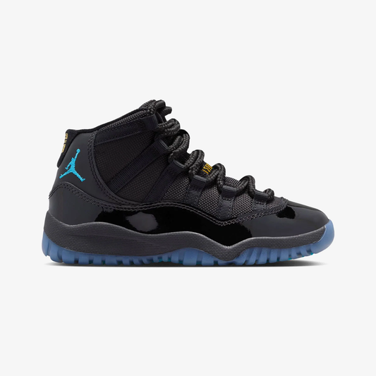 JORDAN | JORDAN 11 RETRO "GAMMA" PRE SCHOOL KIDS { BLACK/GAMMA BLUE-BLACK-VARSITY MAIZE