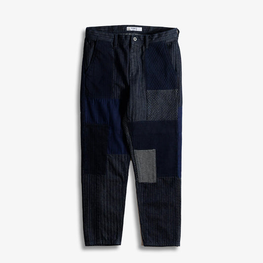 FDMTL | PATCHWORK PANTS RINSE { INDIGO