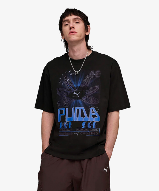 PUMA | HOUSE OF GRAPHICS BOXY TEE { PUMA BLACK