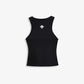 ALMOST GODS | ALPHA CROSS RIBBED TANK { BLACK