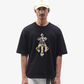ALMOST GODS | ECHO ALPHA CROSS BOXY TEE { BLACK
