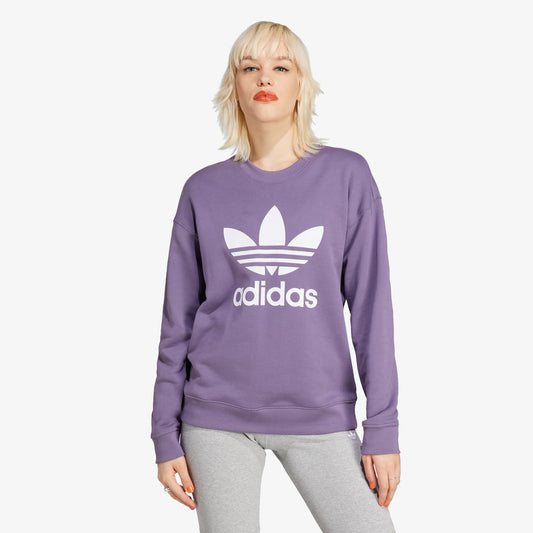 WMN'S TREFOIL CREW SWEATSHIRT 'SHADOW VIOLET'