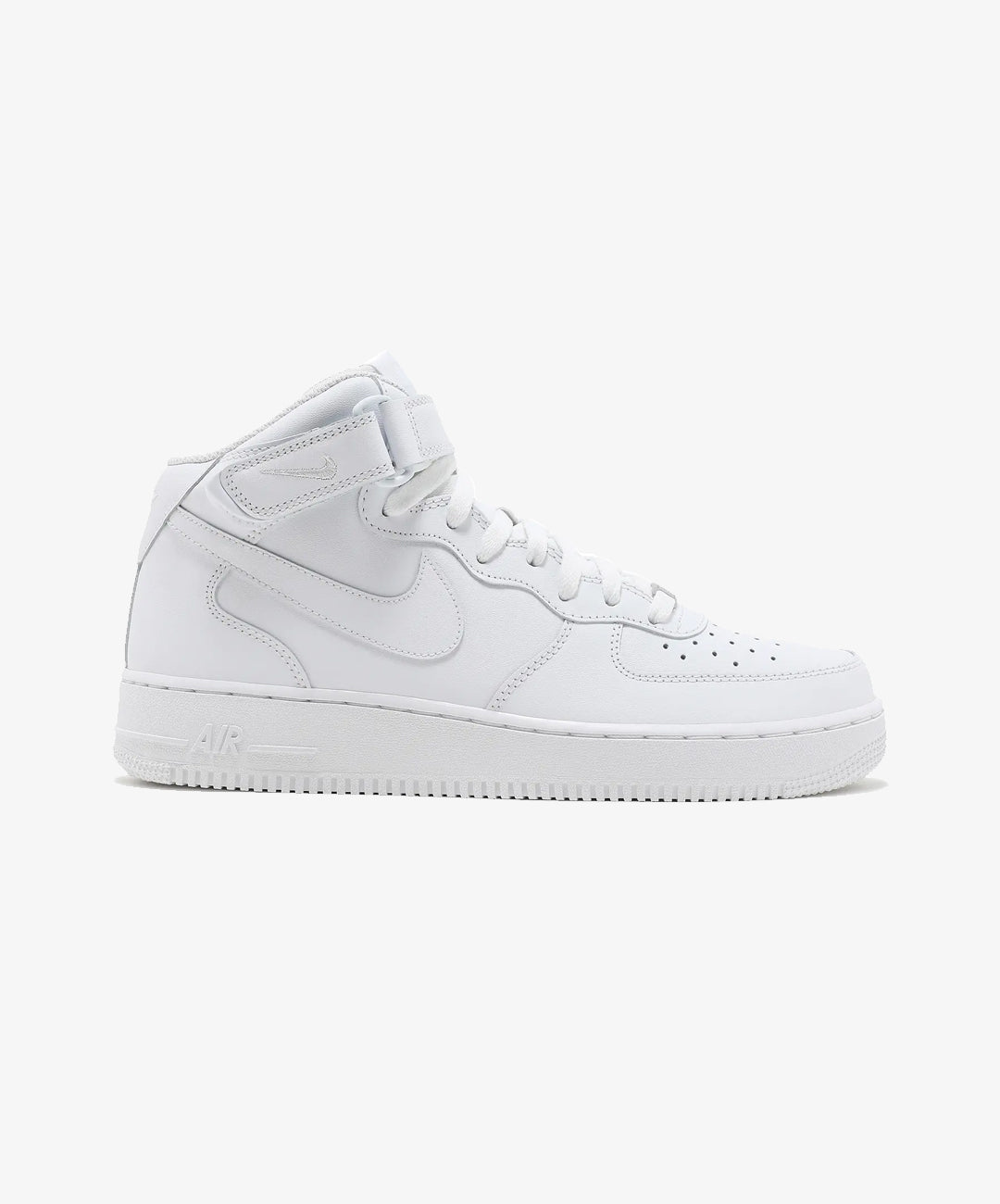 JORDAN | AIR JORDAN 1 MID { WHITE/WHITE-WHITE