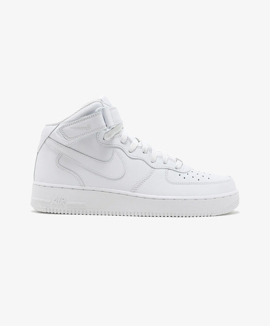 JORDAN | AIR JORDAN 1 MID { WHITE/WHITE-WHITE