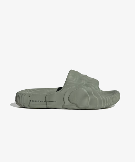 ADIDAS ORIGINALS | ADILETTE 22 SLIDES { SILVER GREEN / SILVER GREEN / CORE BLACK