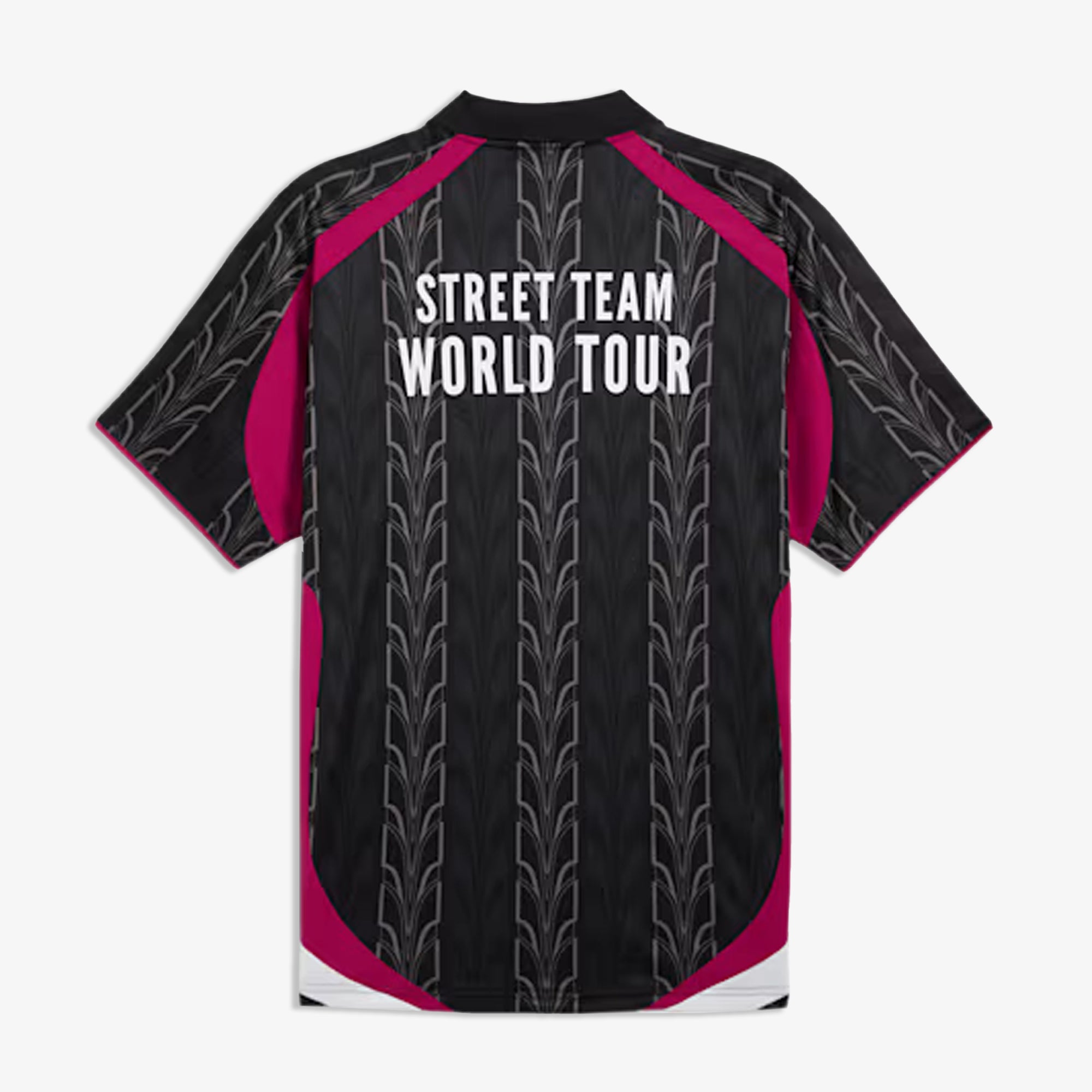 Puma 黒とピンク波模様 シャツ 46 PUMA | X MAS TIEMPO RELAXED FIT JERSEY { BLACK/PINK – Superkicks