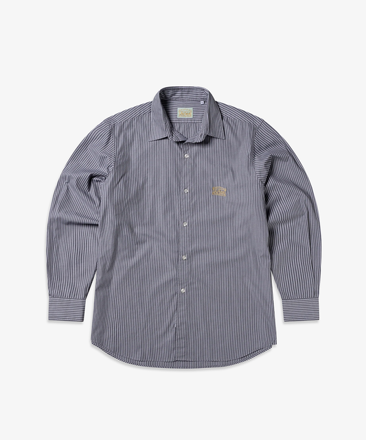Aries | STRIPE POPLIN CLASSIC SHIRT { GREY