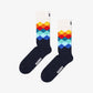 Happy Socks | FADED DIAMOND SOCK  { NAVY