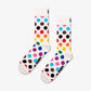 Happy Socks | PRIDE DOTS SOCK  { WHITE