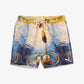 PUMA | X DYLAN EXHIBIT PRINTED TERRY SHORT { VIVID BLUE