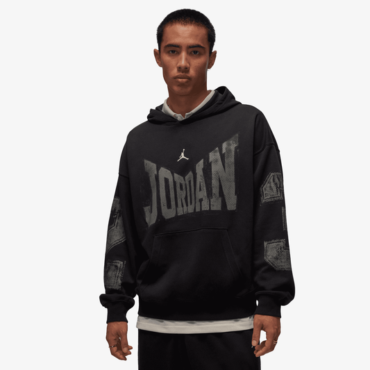 JORDAN | BROOKLYN COLLEGIATE PULLOVER HOODIE { BLACK/SAIL