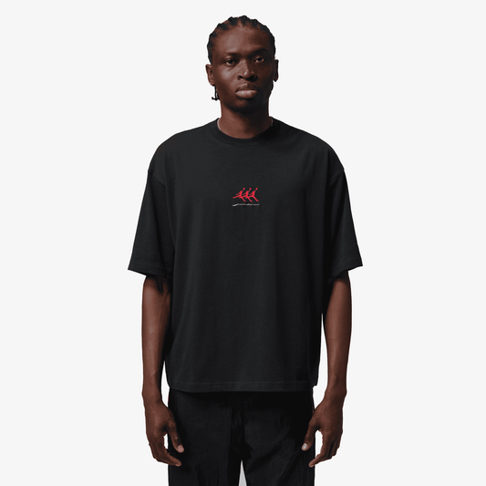JORDAN | FLIGHT OVERSIZED GRAPHIC T-SHIRT { BLACK